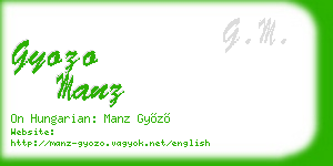 gyozo manz business card
